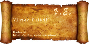 Vinter Enikő névjegykártya